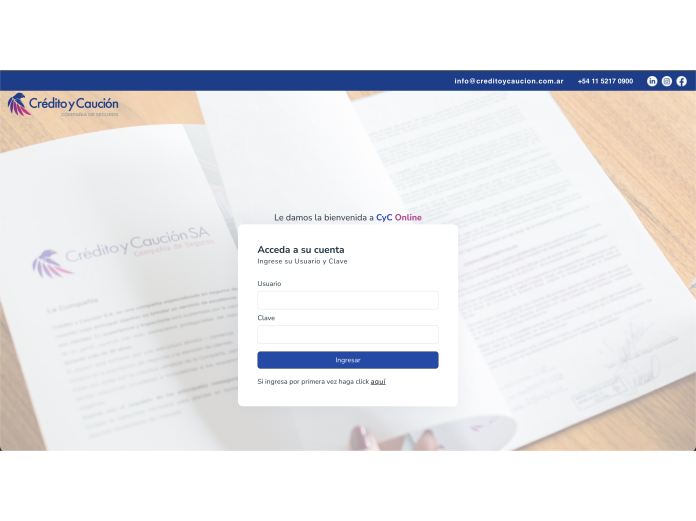 cédito y caución cyc online funcionalidades módulo cobranzas