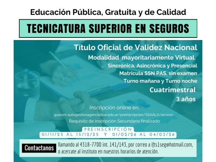 ifts tecnicatura seguros 2026